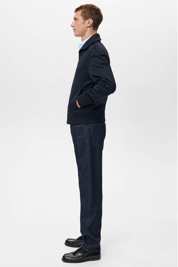 Mango Man sweatvest donkerblauw - Foto 2
