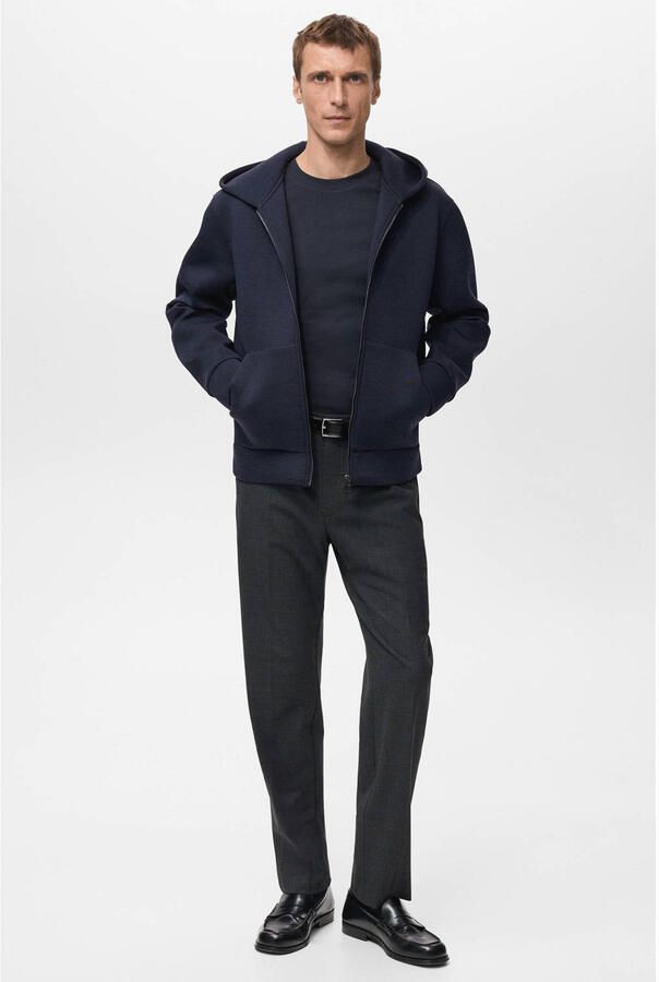 Mango Man sweatvest donkerblauw - Foto 2