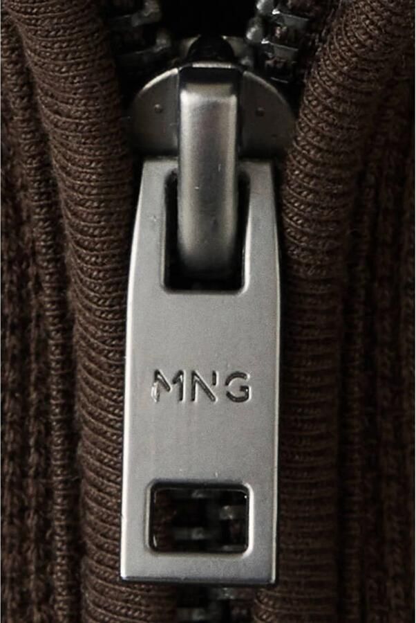 Mango Man sweatvest middenbruin - Foto 3
