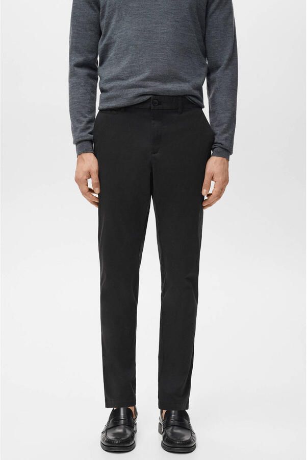 Mango Man tapered chino zwart