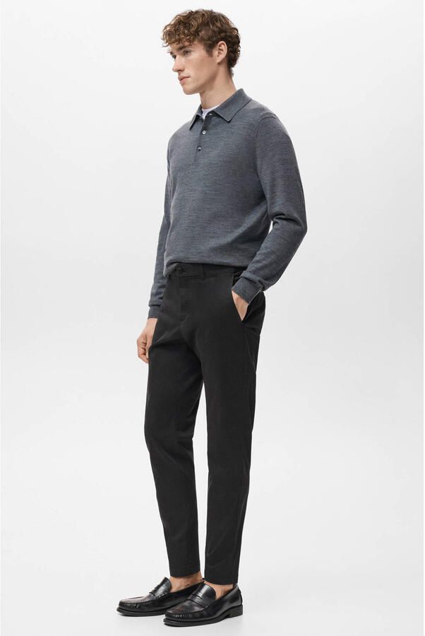 Mango Man tapered chino zwart - Foto 3