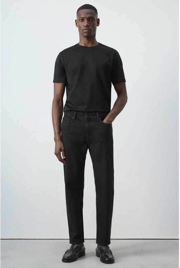 Mango Man tapered cropped jeans grijs - Foto 3