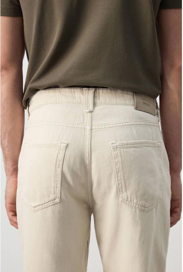 Mango Man tapered jeans beige - Foto 3