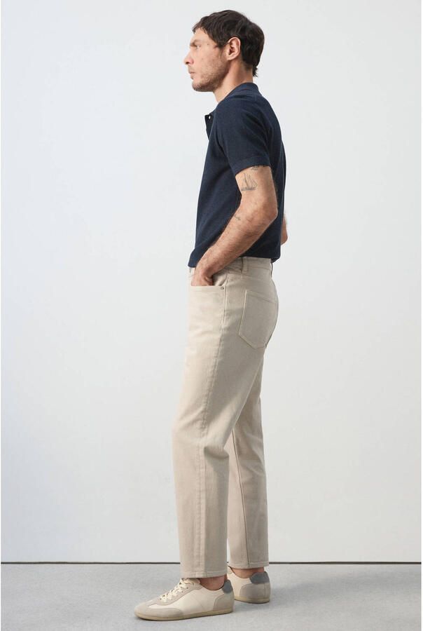 Mango Man tapered jeans beige - Foto 3