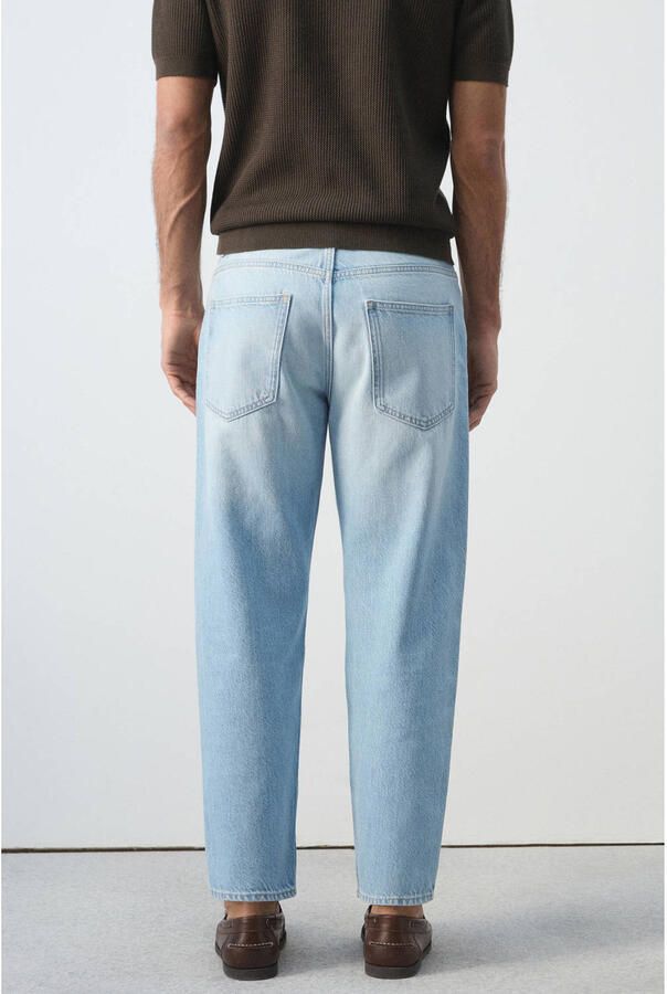Mango Man tapered jeans blauw - Foto 2