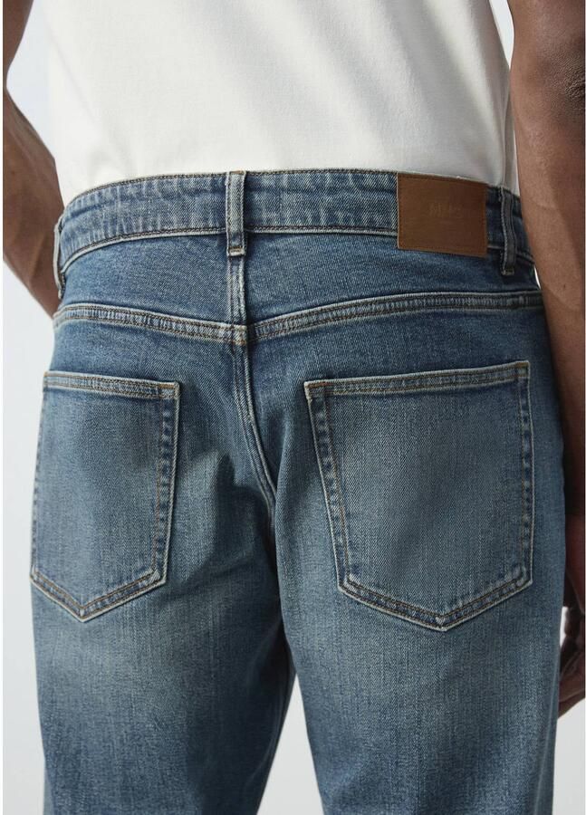 Mango Man tapered jeans blauw - Foto 2