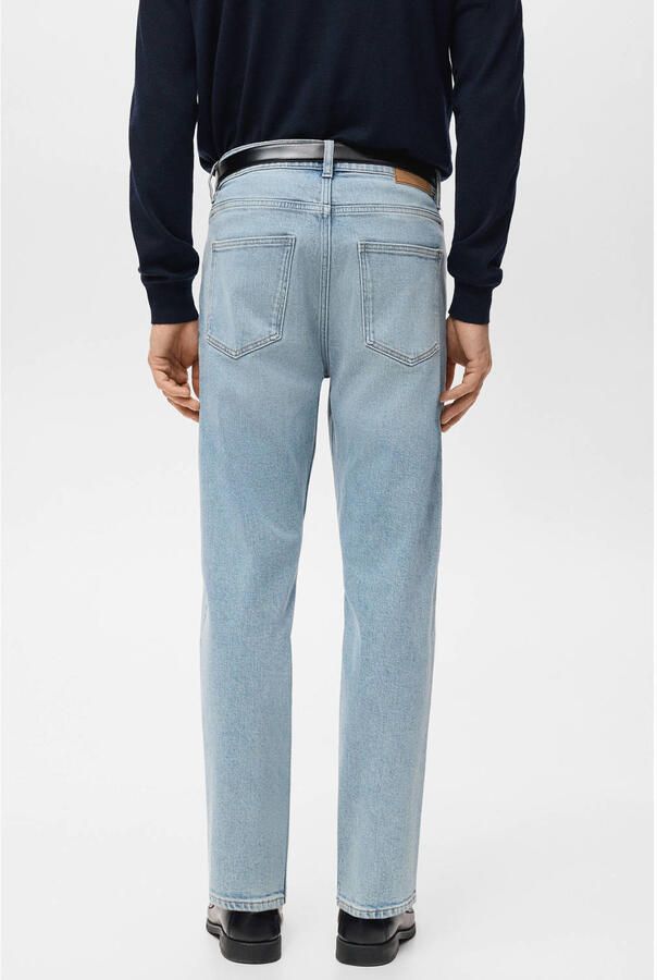 Mango Man tapered jeans changeant blauw - Foto 2
