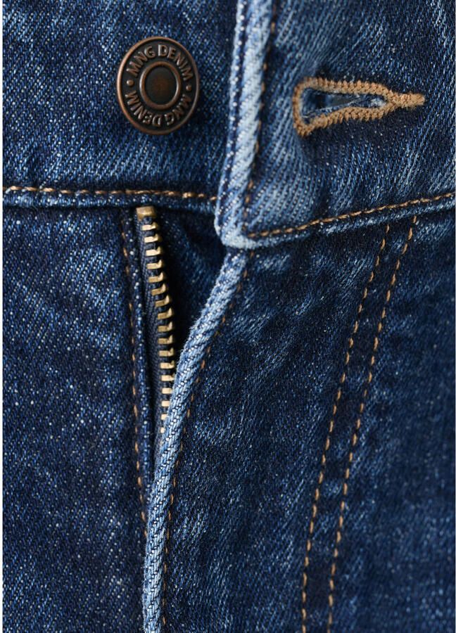 Mango Man tapered jeans changeant blauw - Foto 2