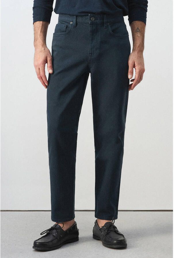 Mango Man tapered jeans donkerblauw