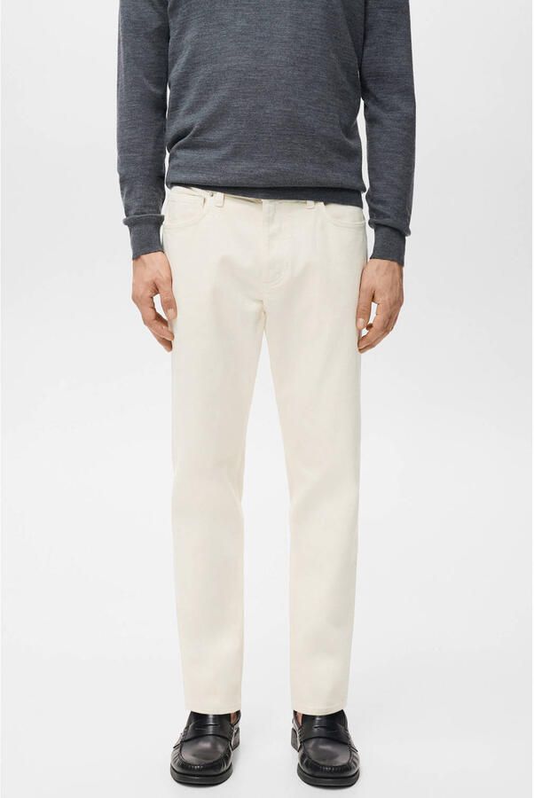 Mango Man tapered jeans ecru