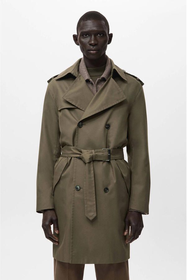 Mango Man trenchcoat bruin