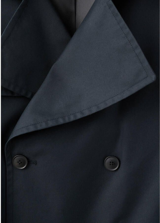 Mango Man trenchcoat donkerblauw - Foto 3