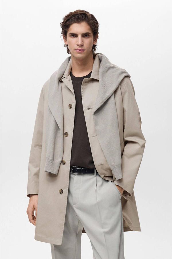 Mango Man trenchcoat ecru