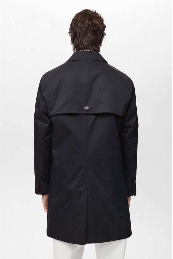 Mango Man trenchcoat zwart - Foto 2