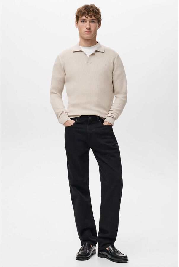 Mango Man trui gebreid beige - Foto 2