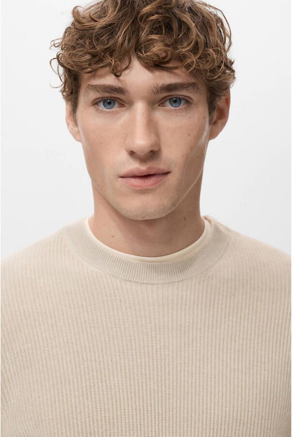 Mango Man trui gebreid beige - Foto 2