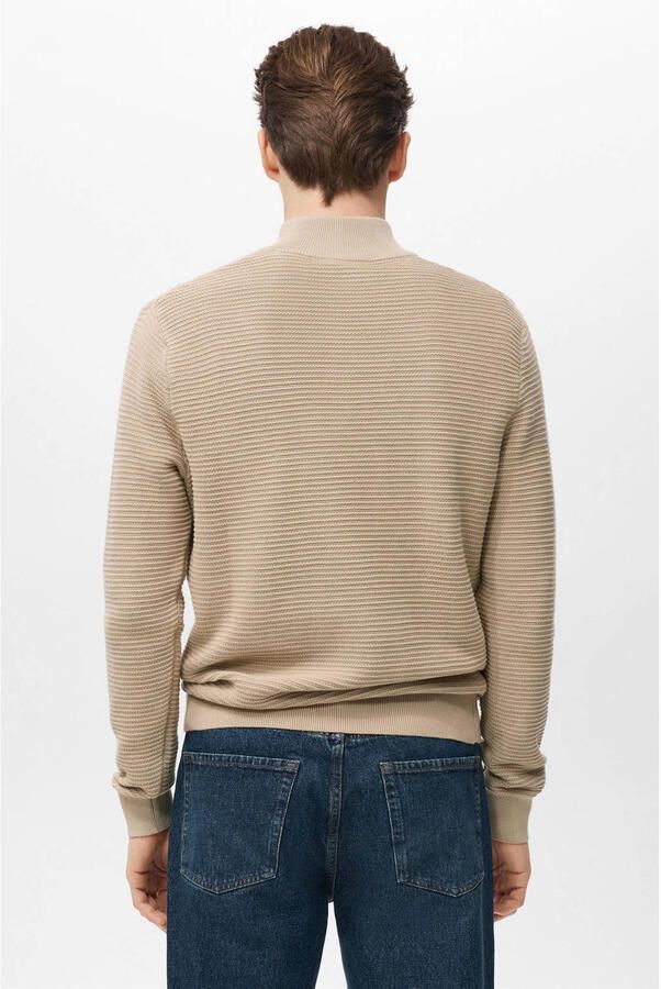 Mango Man trui gebreid beige - Foto 2