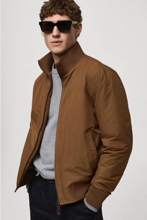 Mango Man tussenjas bruin - Foto 2