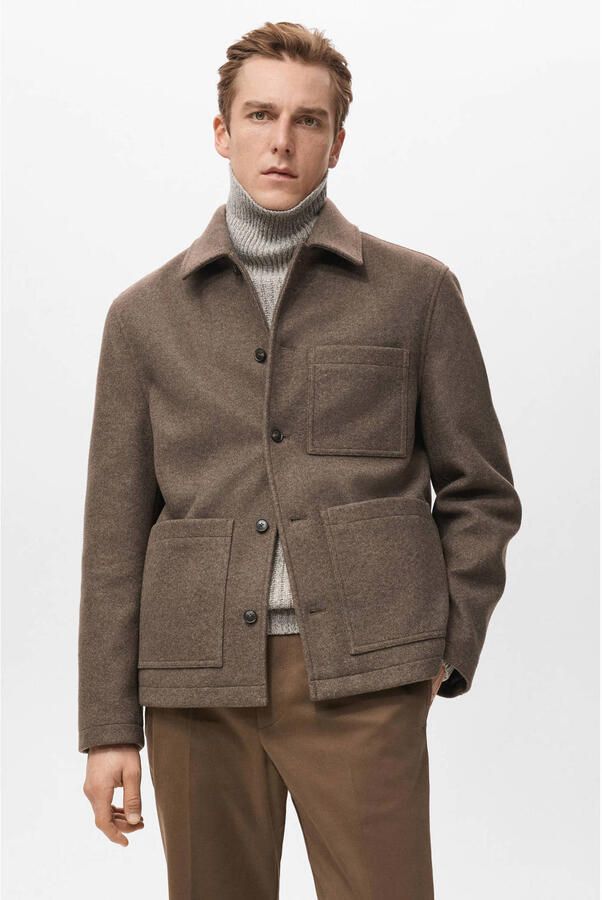 Mango Man tussenjas bruin