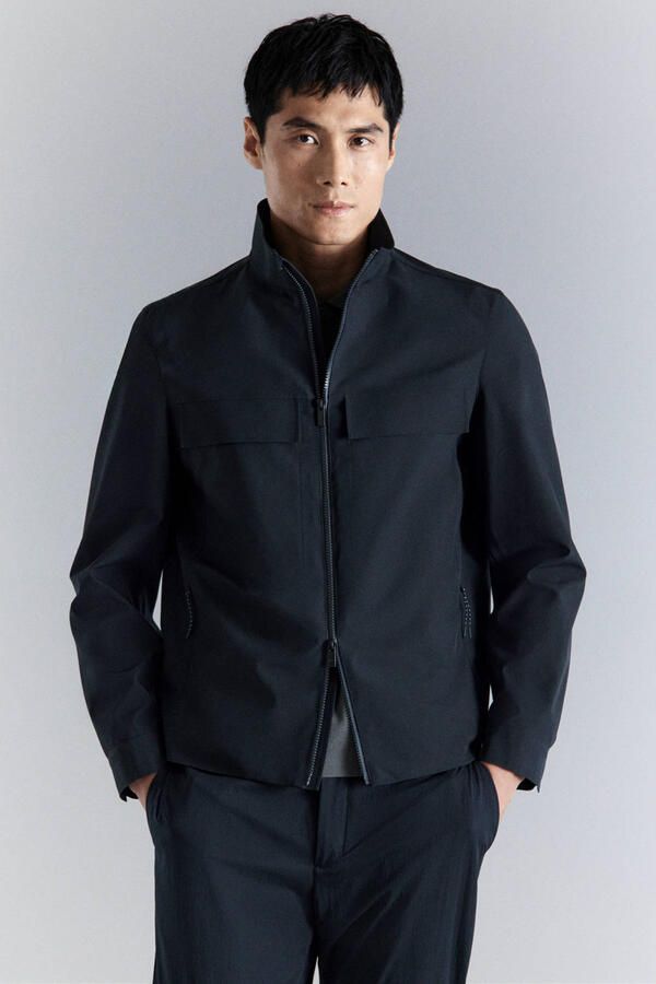 Mango Man tussenjas donkerblauw