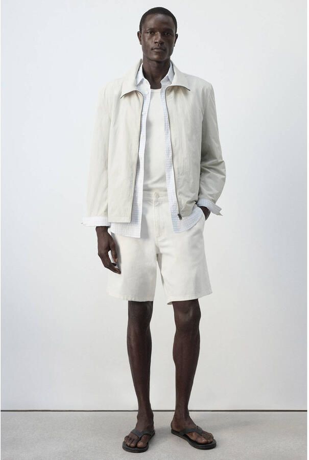Mango Man tussenjas lichtbeige