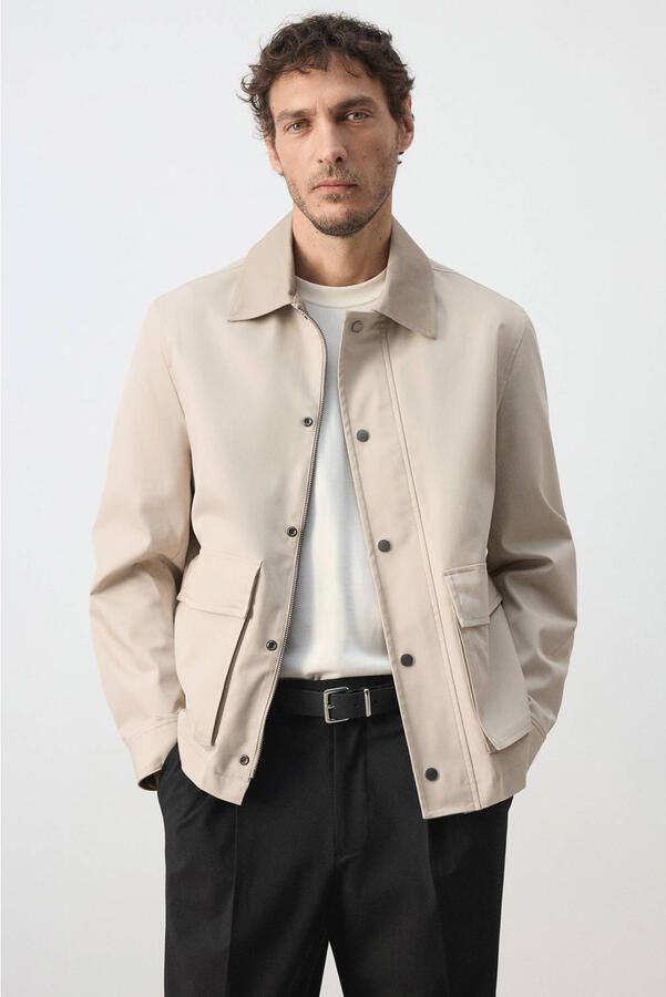 Mango Man tussenjas lichtbeige