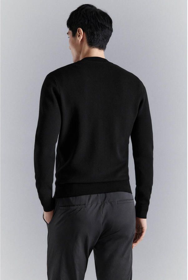 Mango Man vest fijn gebreid zwart - Foto 3