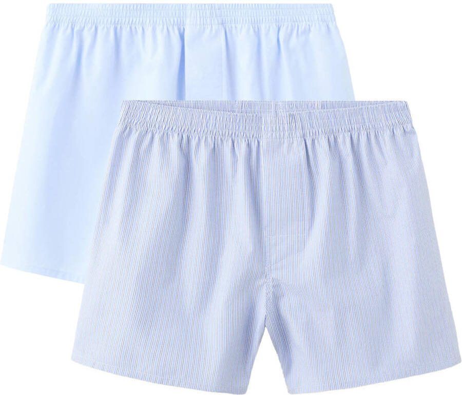 Mango Man wijde boxershorts lichtblauw (set van 2)