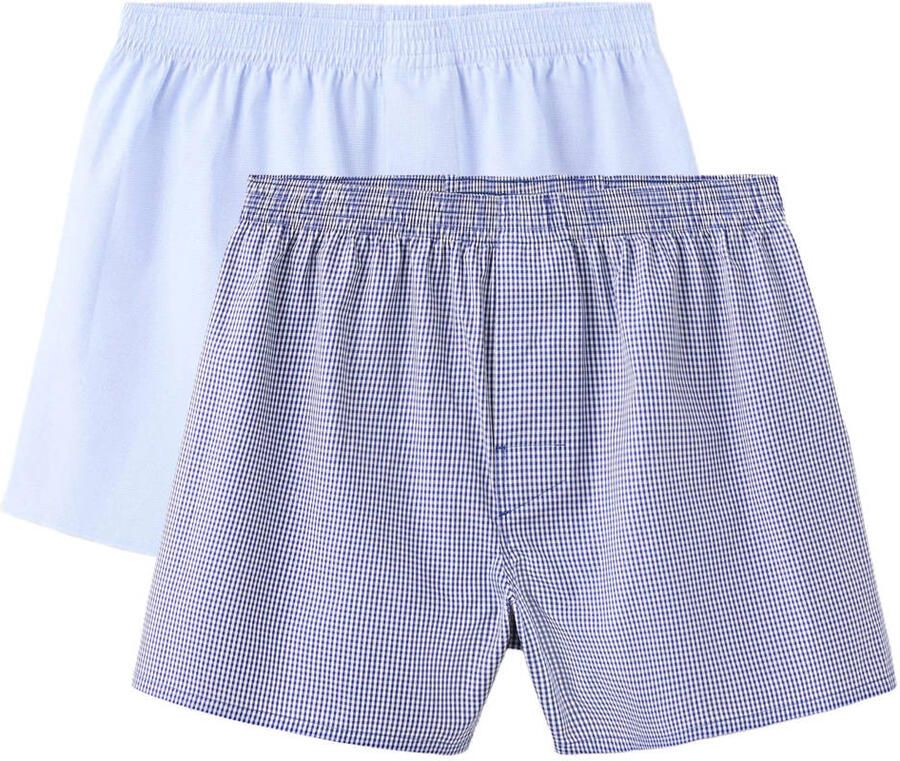 Mango Man wijde boxershorts lichtblauw blauw (set van 2)