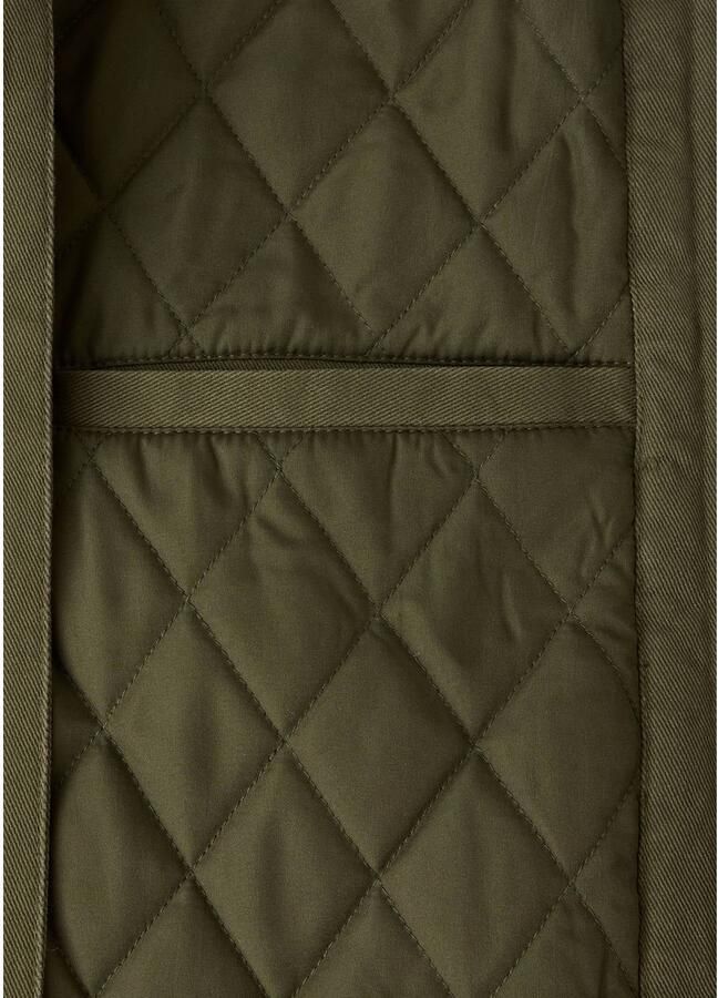 Mango Man winterjas met corduroy details donkergroen - Foto 2