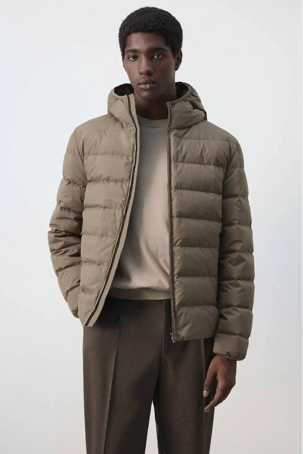 Mango Man winterjas middenbruin