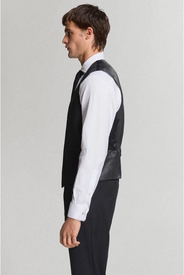 Mango Man wollen gilet donkerblauw - Foto 3