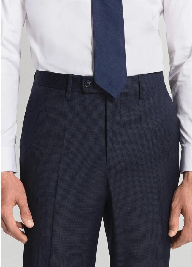 Mango Man wollen pantalon donkerblauw - Foto 3