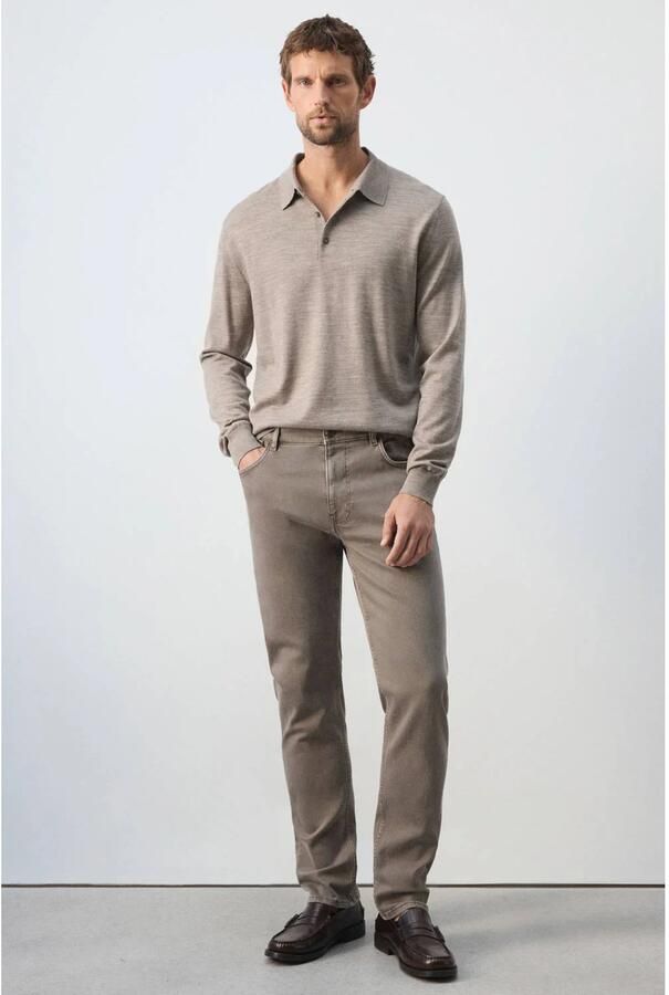 Mango Man wollen regular fit polo beige - Foto 2