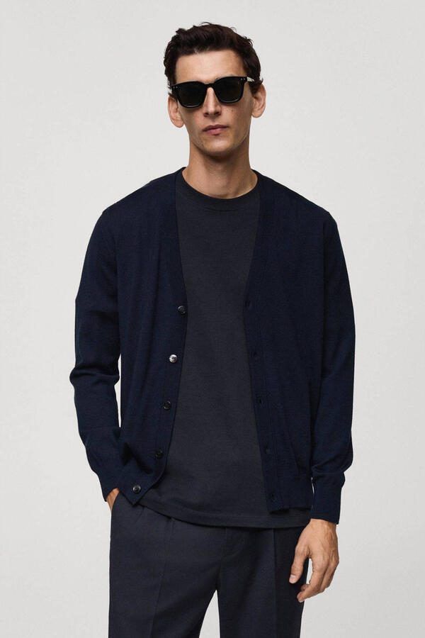 Mango Man wollen vest marine - Foto 2