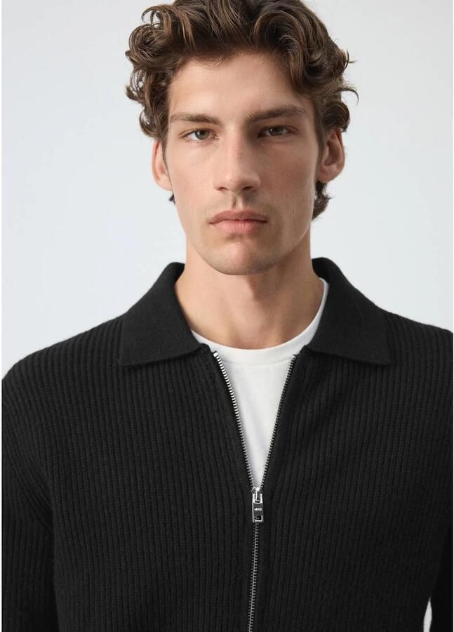 Mango Man wollen vest zwart - Foto 2