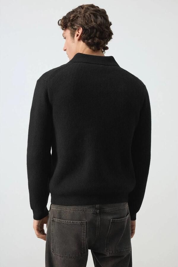 Mango Man wollen vest zwart - Foto 3