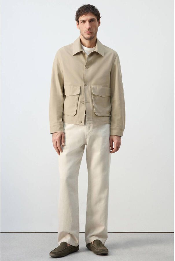 Mango Man zomerjas beige - Foto 2