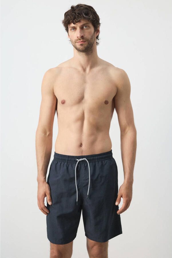 Mango Man zwemshort donkerblauw - Foto 3