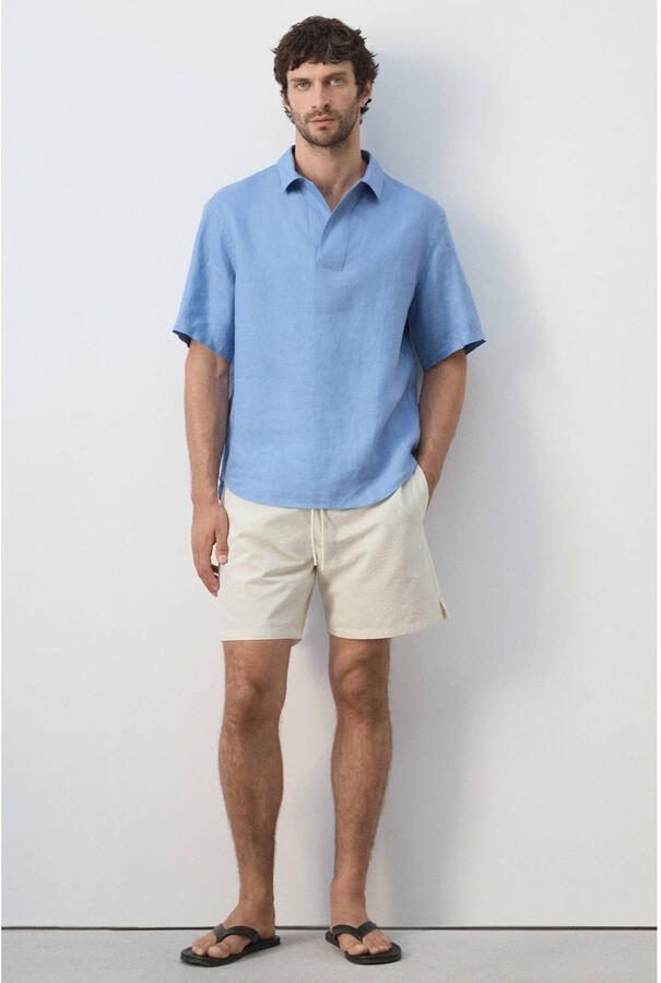 Mango Man zwemshort lichtbeige - Foto 3