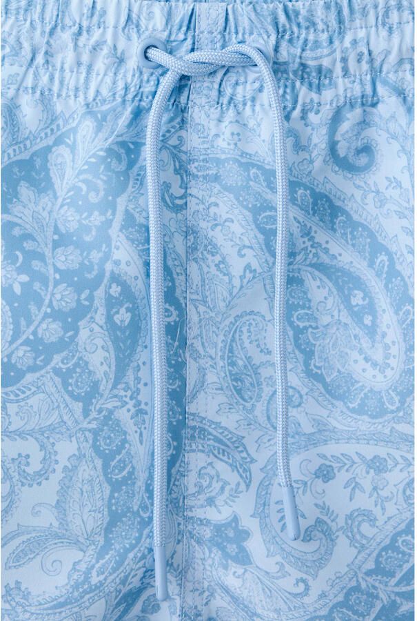 Mango Man zwemshort met paisley print lichtblauw - Foto 2