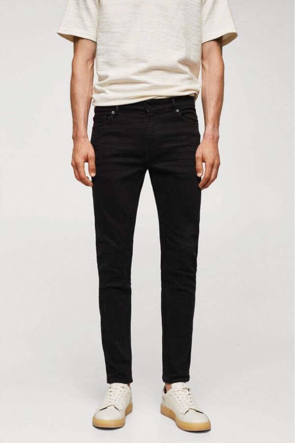Mango Man skinny cropped jeans zwart