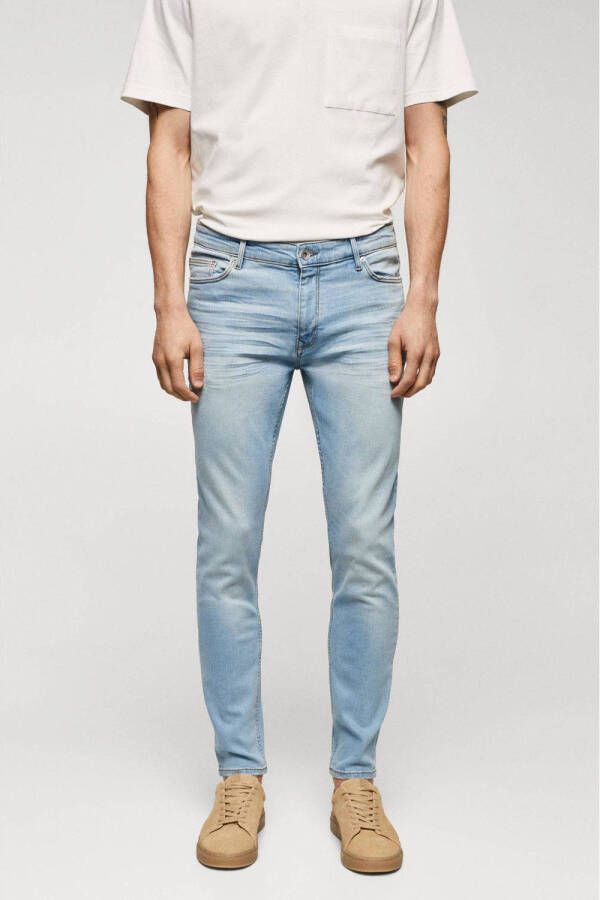 Mango Man skinny jeans changeant blauw