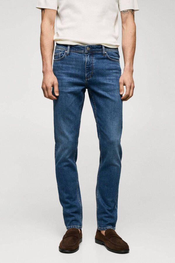 Mango Man slim fit jeans donkerblauw