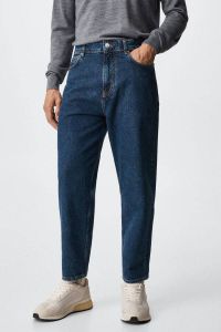 Mango Man tapered fit jeans donkerblauw