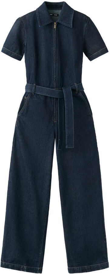 Mango Aansluitend jumpsuit dark blue denim - Foto 3