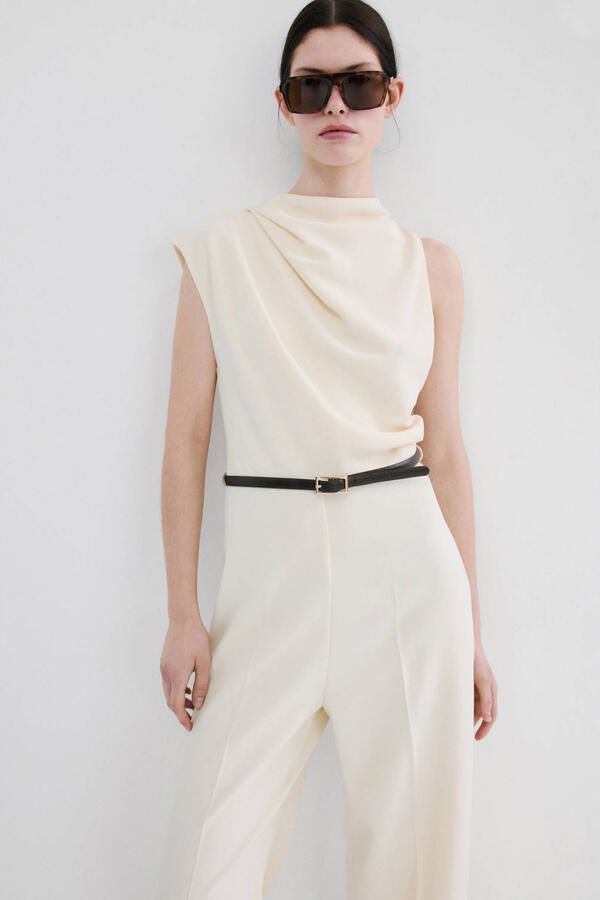 Mango Aansluitend jumpsuit ecru