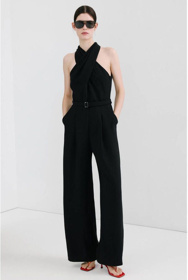 Mango Aansluitend jumpsuit zwart