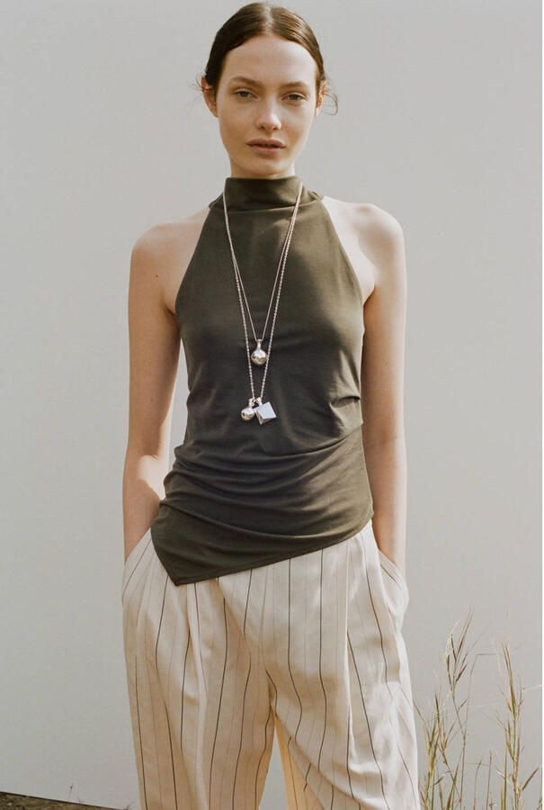 Mango asymmetrische top groen