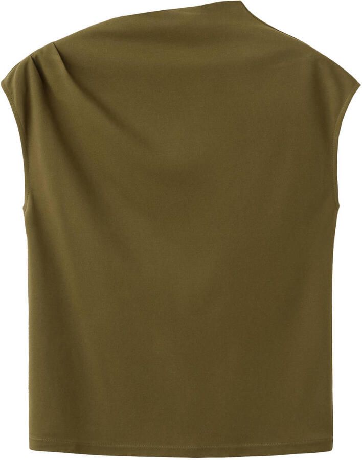 Mango asymmetrische top kaki - Foto 2